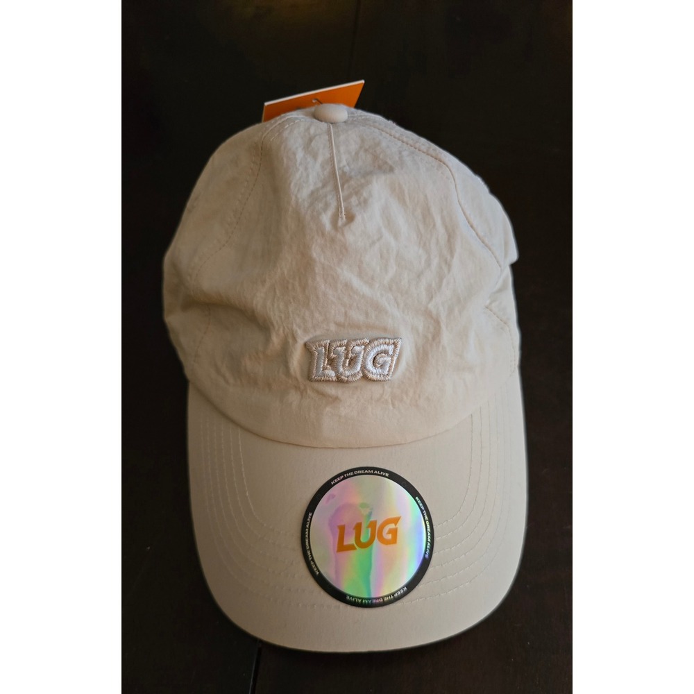 NWT LUG Beige Cream Embroidered Logo Baseball Cap Keep The Dream Alive - Picture 2 of 6